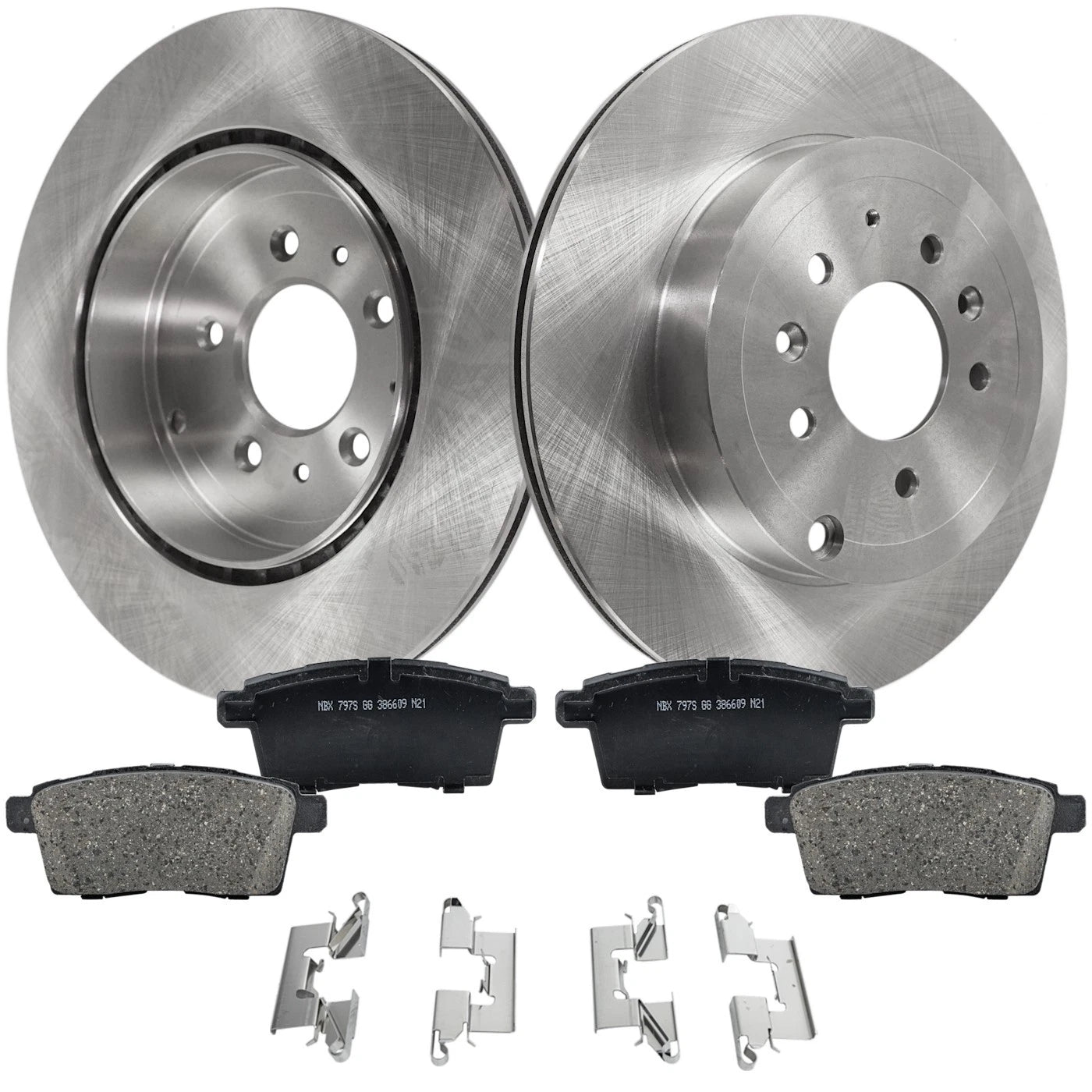 Rear Brake Disc Rotors and Pads Kit for Mazda CX-9 (2007–2015)