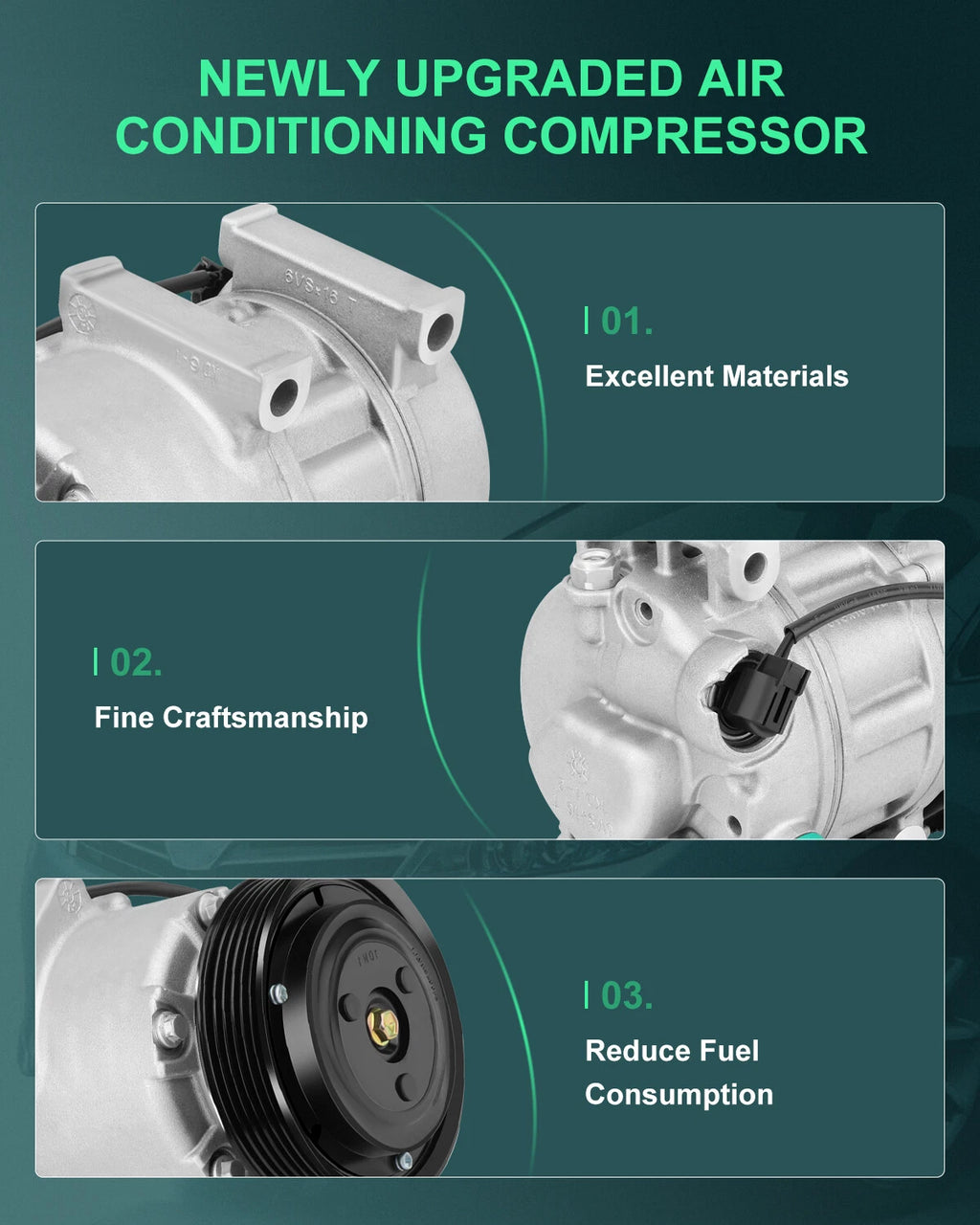 A/C Compressor for Hyundai Sonata (2011–2014), Kia Optima (2011) 178317