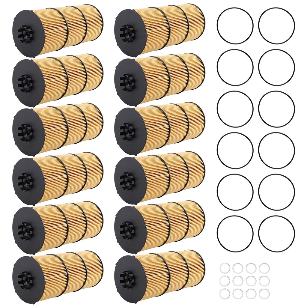 Set of 12 Oil Filters for DD-13 DD-15 DD-16 (2010–2023)