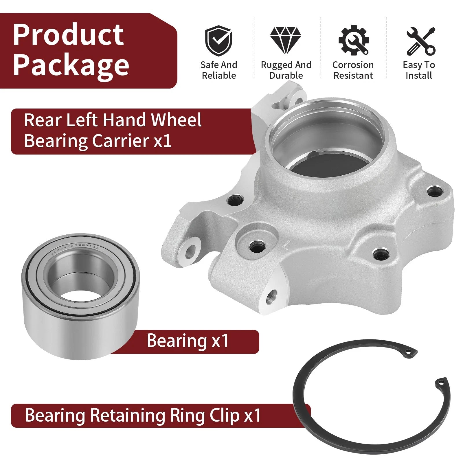 Rear Left Hand Wheel Bearing Carrier 5138415 for Polaris RZR XP 4 1000 (2014–2017)
