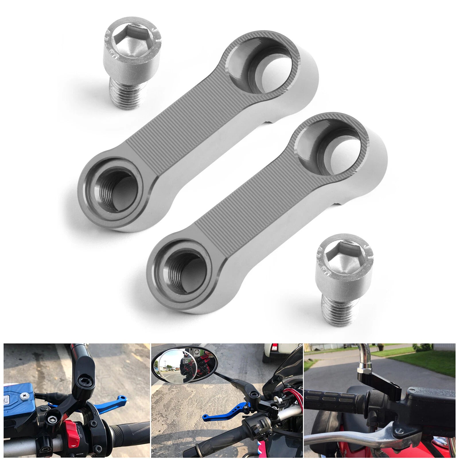 2X Motorcycle Mirror Extenders for Honda Titan (Fit 2010–2023)