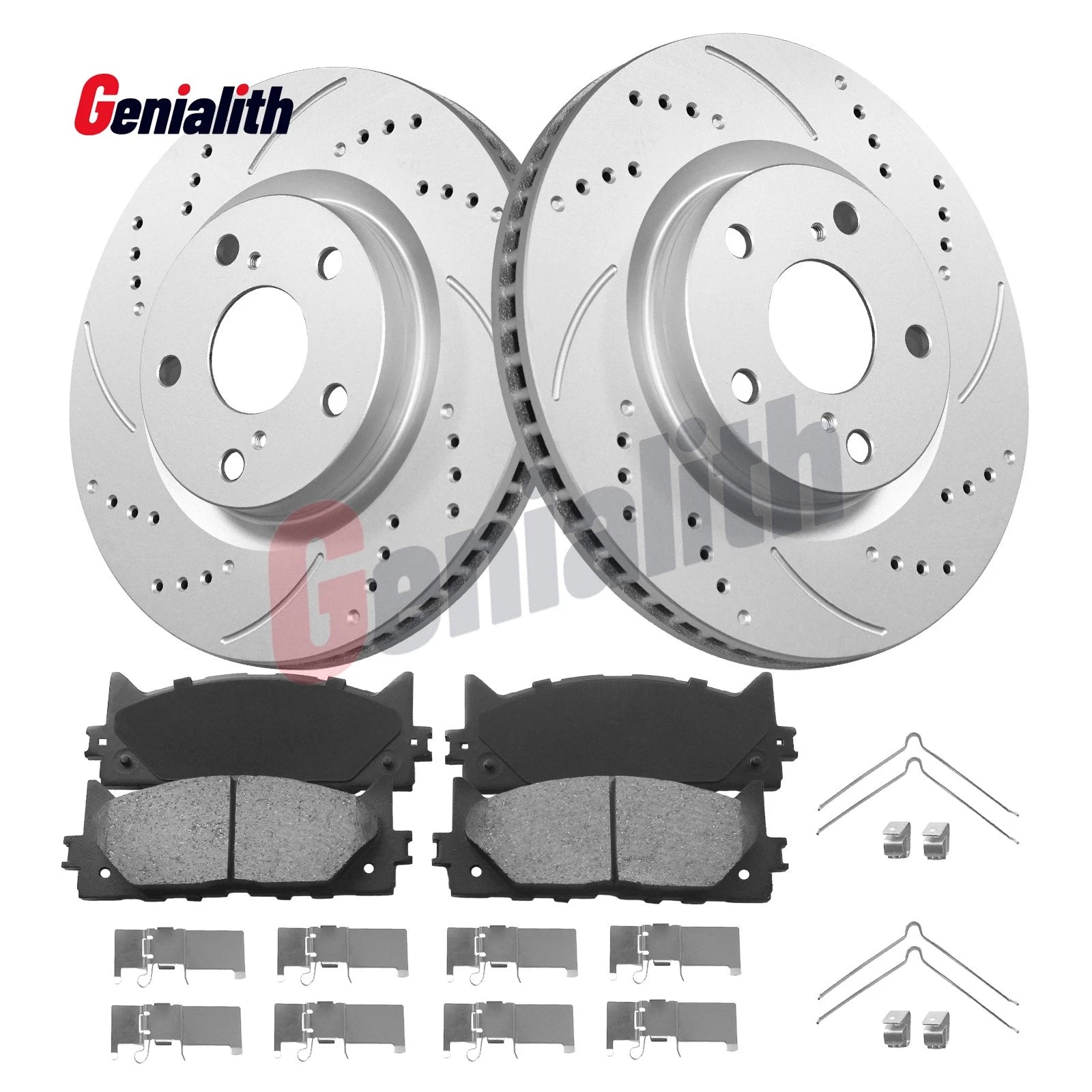 Front Slotted Brake Rotors & Pads for Toyota Camry Avalon (2007–2018)