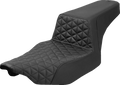 SADDLEMEN Extended Step-Up Seat for FLH/FLT (2023–2025) - Tri-Gripper Black
