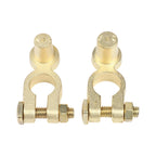 Pair of Brass Battery Terminals for Truck Boat Use (Positive Negative)