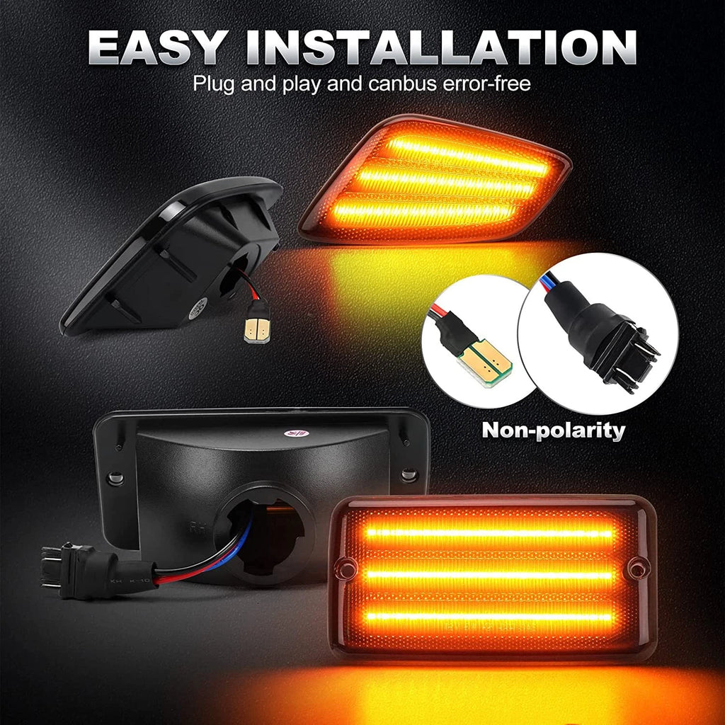 LED Front Side Marker Bumper Signal Light for Jeep Wrangler TJ (1997–2006)