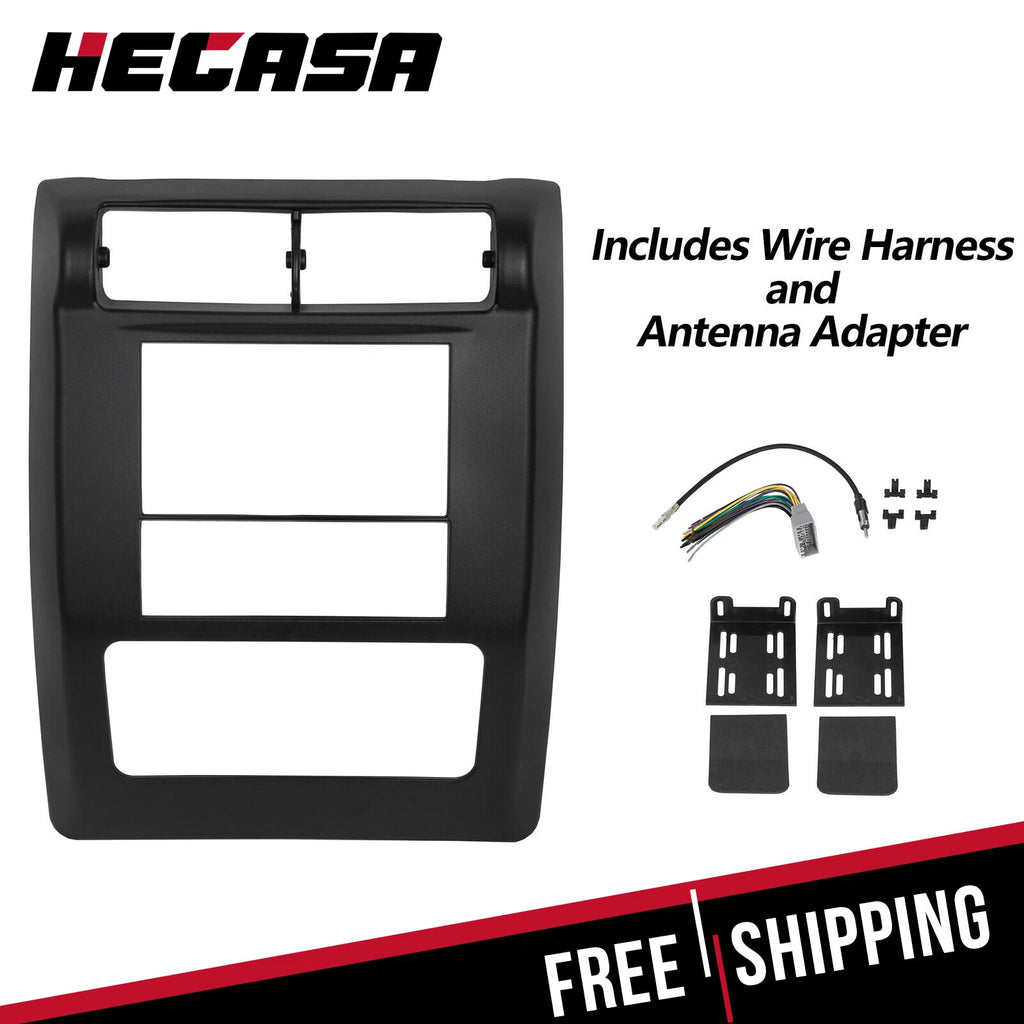 Double Din Dash Kit with Wiring Harness for Jeep Wrangler TJ (2003–2006)