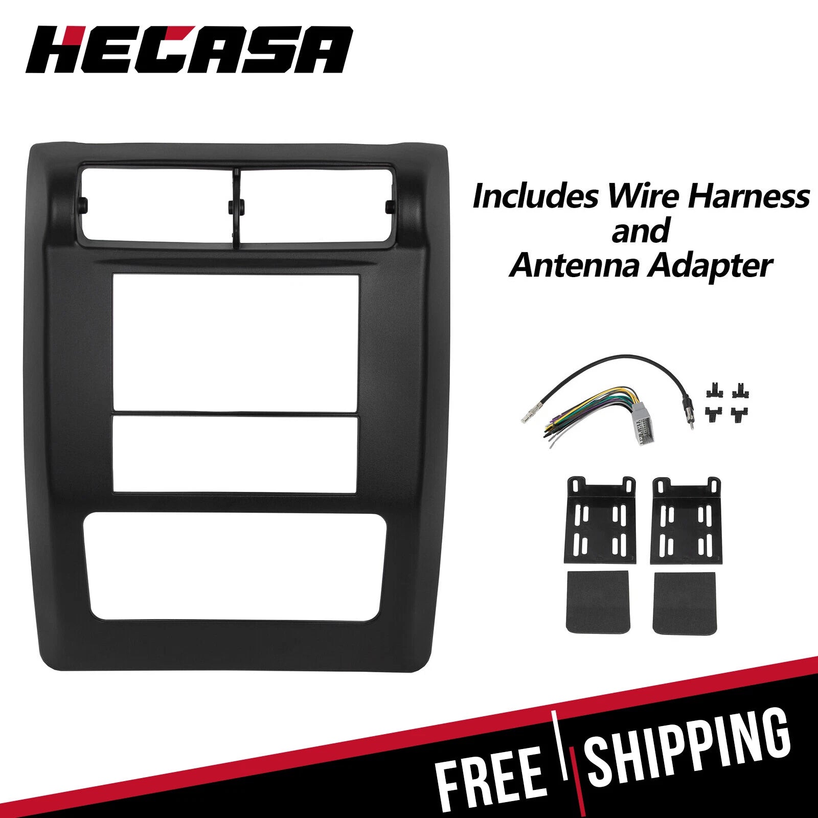 Double Din Dash Kit with Wiring Harness for Jeep Wrangler TJ (2003–2006)