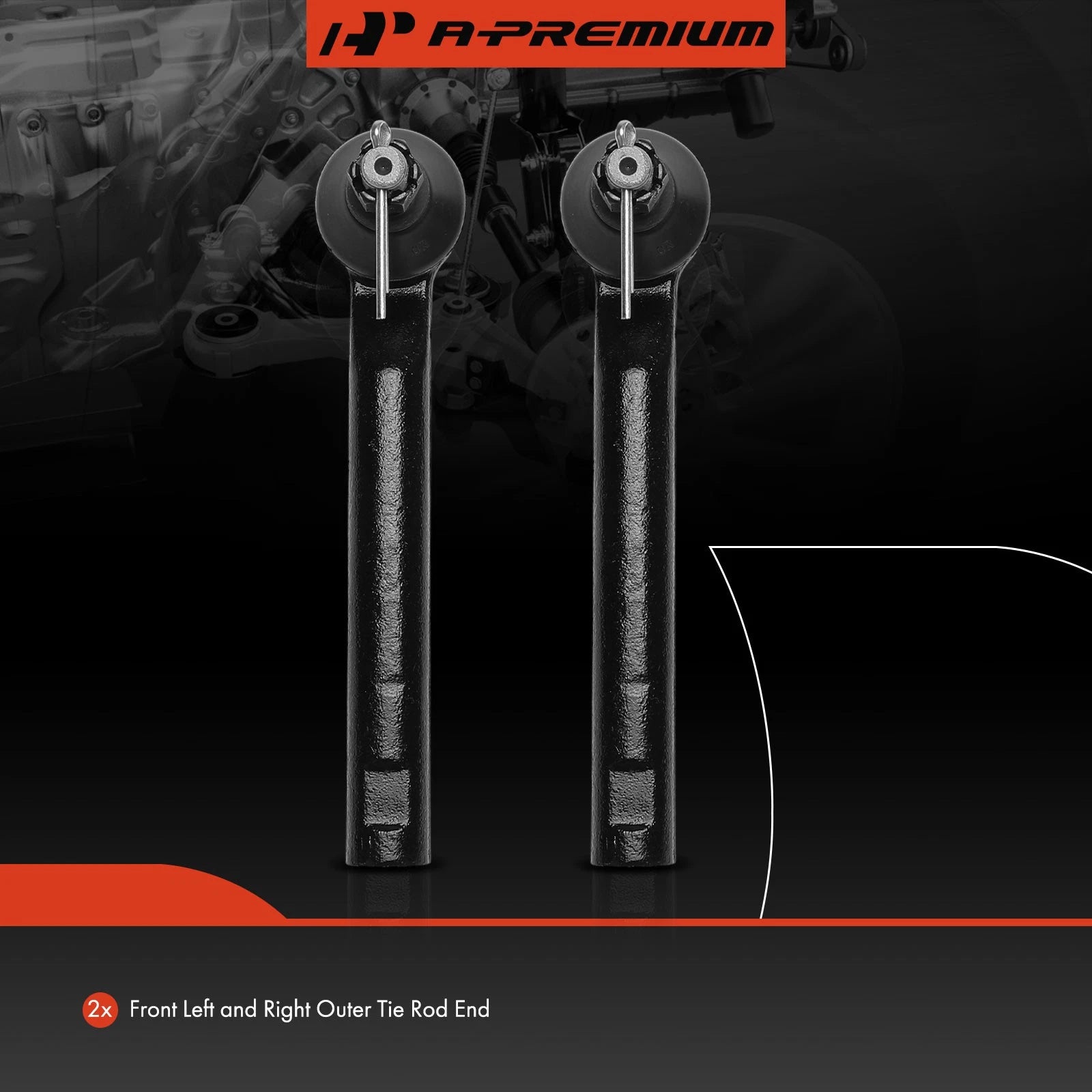 2 Tie Rod End Ball Joint Front Outer for Toyota Corolla (2014-2022)