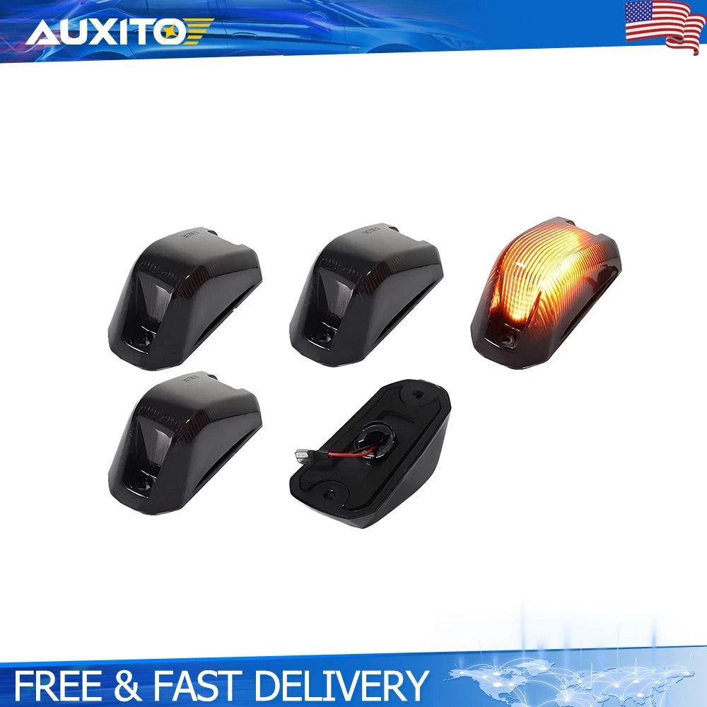 5X Smoke Lens Amber LED Front Cab Roof Light Kit for RAM ProMaster (2014–2023)