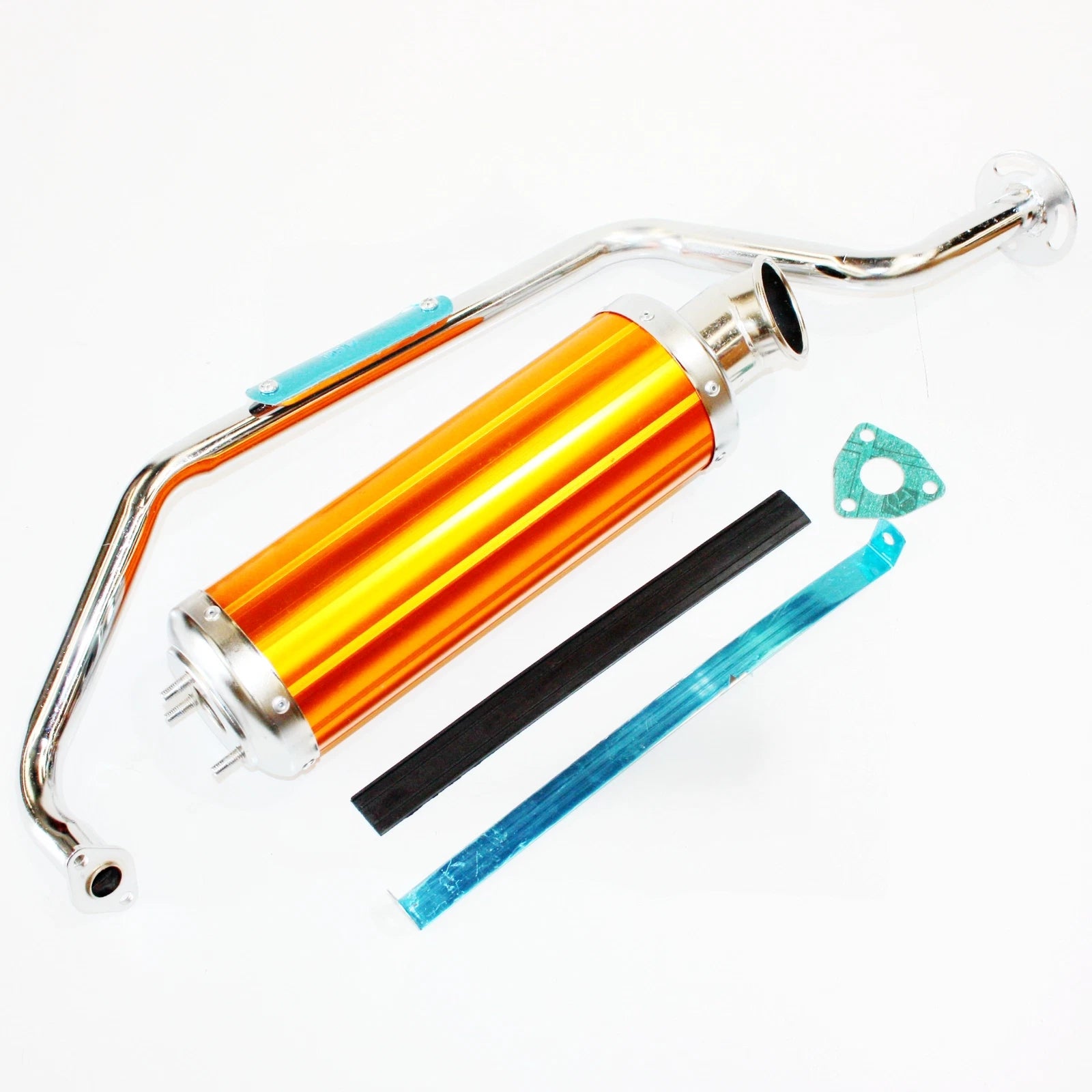 Exhaust Pipe + Gold Alloy Muffler for GY6 150cc 200cc ATV Dune Buggy (2000–2023)