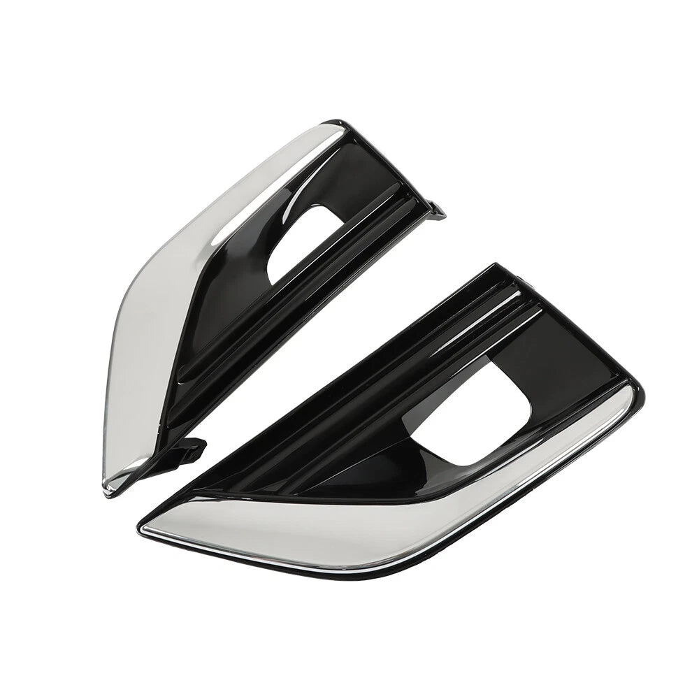 Set of 2 Black Fog Light Bezels for Infiniti Q50 (2018–2020)