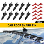 10x Shark Fin Decorative Stickers for Car (Carbon Fiber)