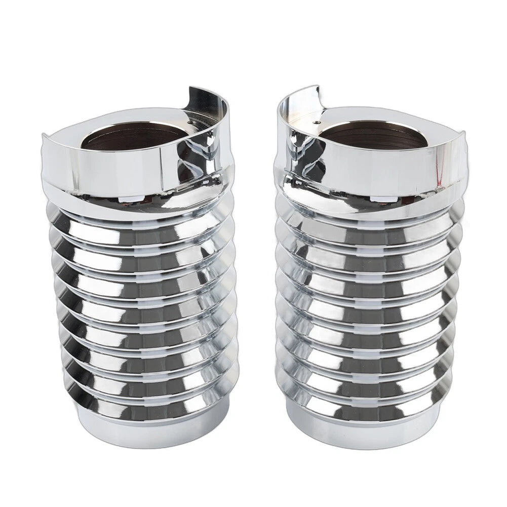 CNC Upper Fork Boot Slider Cover Chrome for Harley Street Glide FLHX FLHXS (2014–2023)