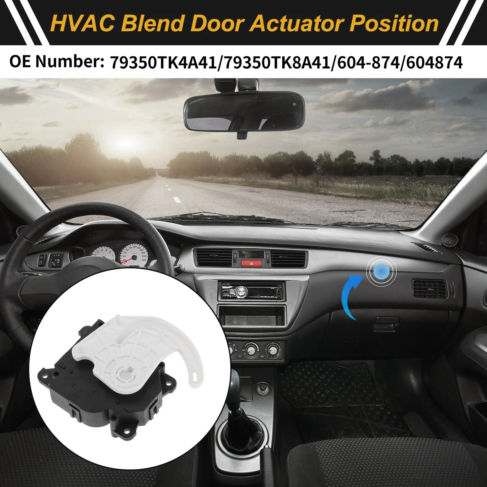 HVAC Heater Blend Door Actuator for Honda Odyssey (No. 79350TK4A41)