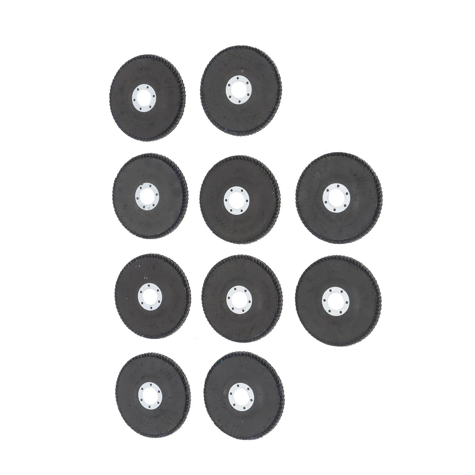 Set of 10 Flap Discs for Angle Grinder (4.5 x 7/8", 80 Grit)