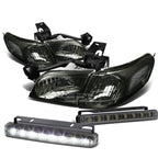 Smoked Headlight + Clear Corner + LED DRL Fog Light Set for Venture/Silhouette (1997–2005)