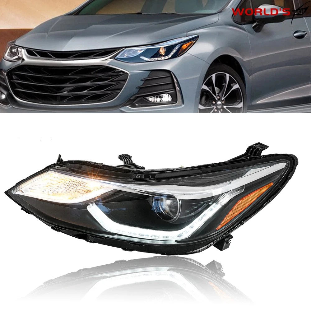 Headlight for Chevy Cruze (2016–2018) Projector Halogen with LED DRL Left