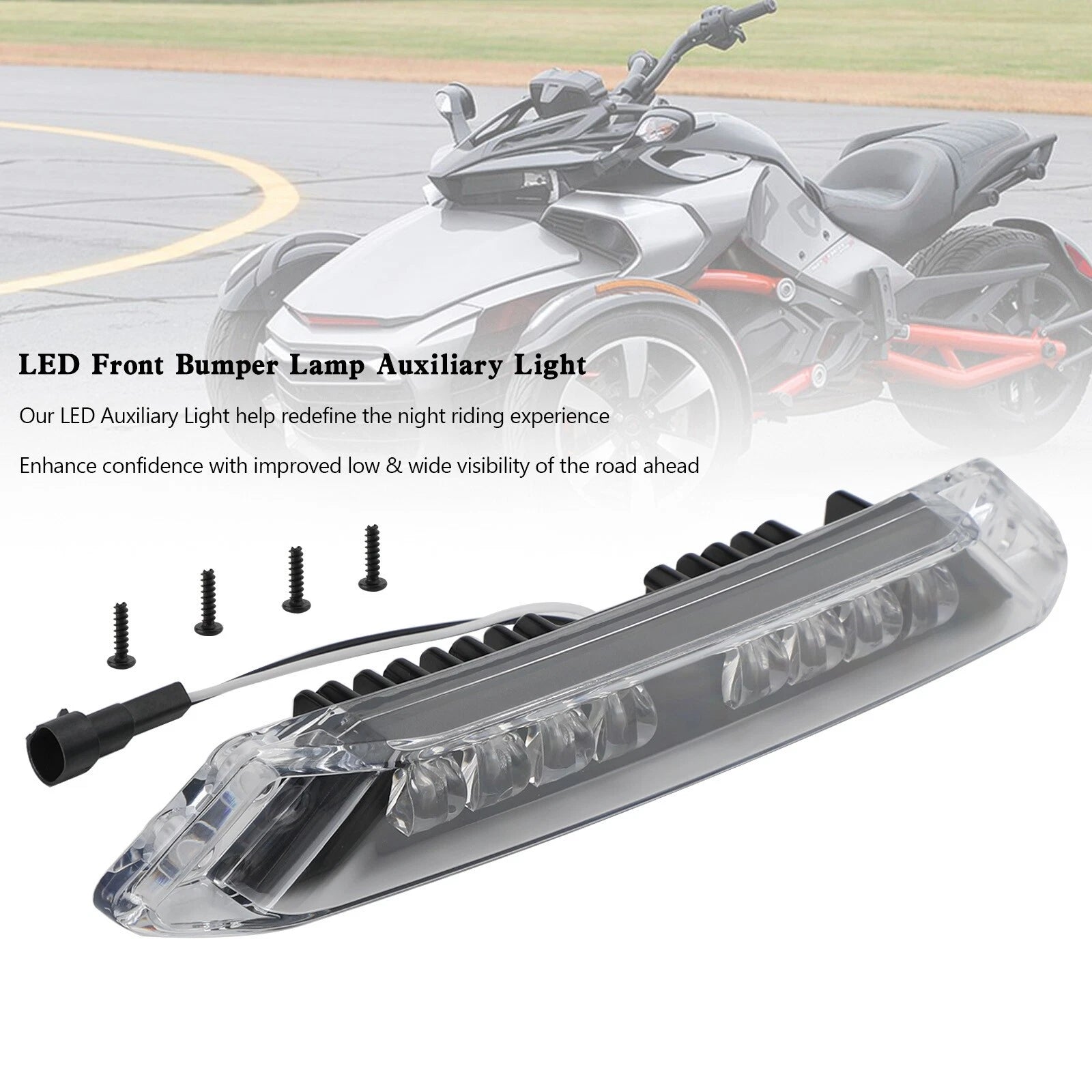 LED Front Bumper Lamp Auxiliary Light for Can-Am Spyder RT (2020–2023)