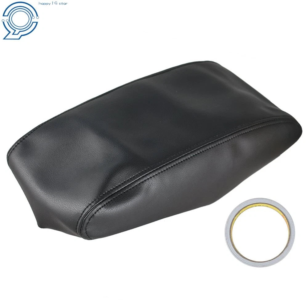 Black Leather Center Console Lid Armrest Cover for Jeep Grand Cherokee (2011-2019)
