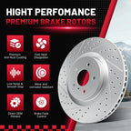 Front Rear Disc Brake Rotors Pads for Hyundai Elantra (2017–2020)