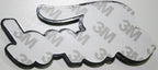 Chrome Powerstroke Emblem Tag for Ford Truck 4x4 (3M Adhesive)