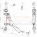 12Pcs Control Arm Ball Joint Tie Rod Kit for Honda Civic (1992–1995)