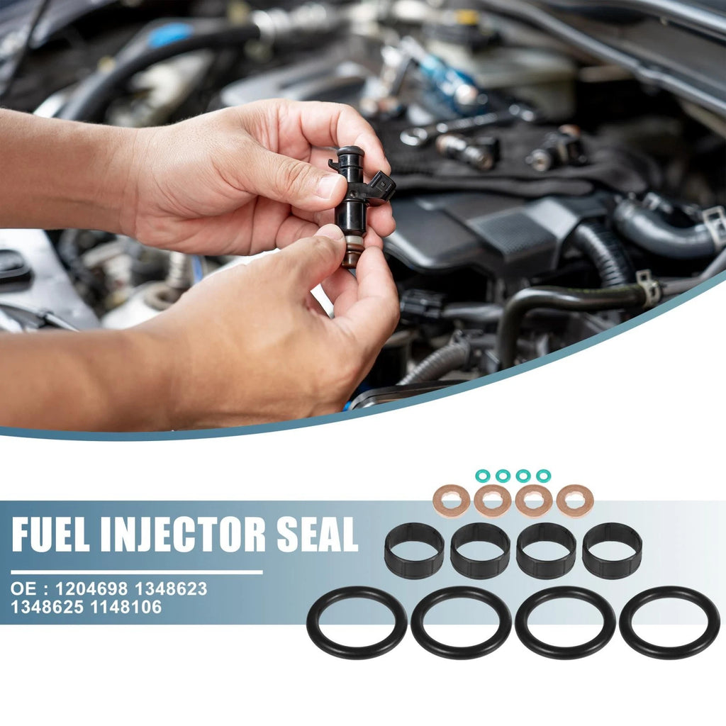 Set of 1 Fuel Injector Seal 1204698 1348623 1348625 for Ford Fiesta (2001–2017)