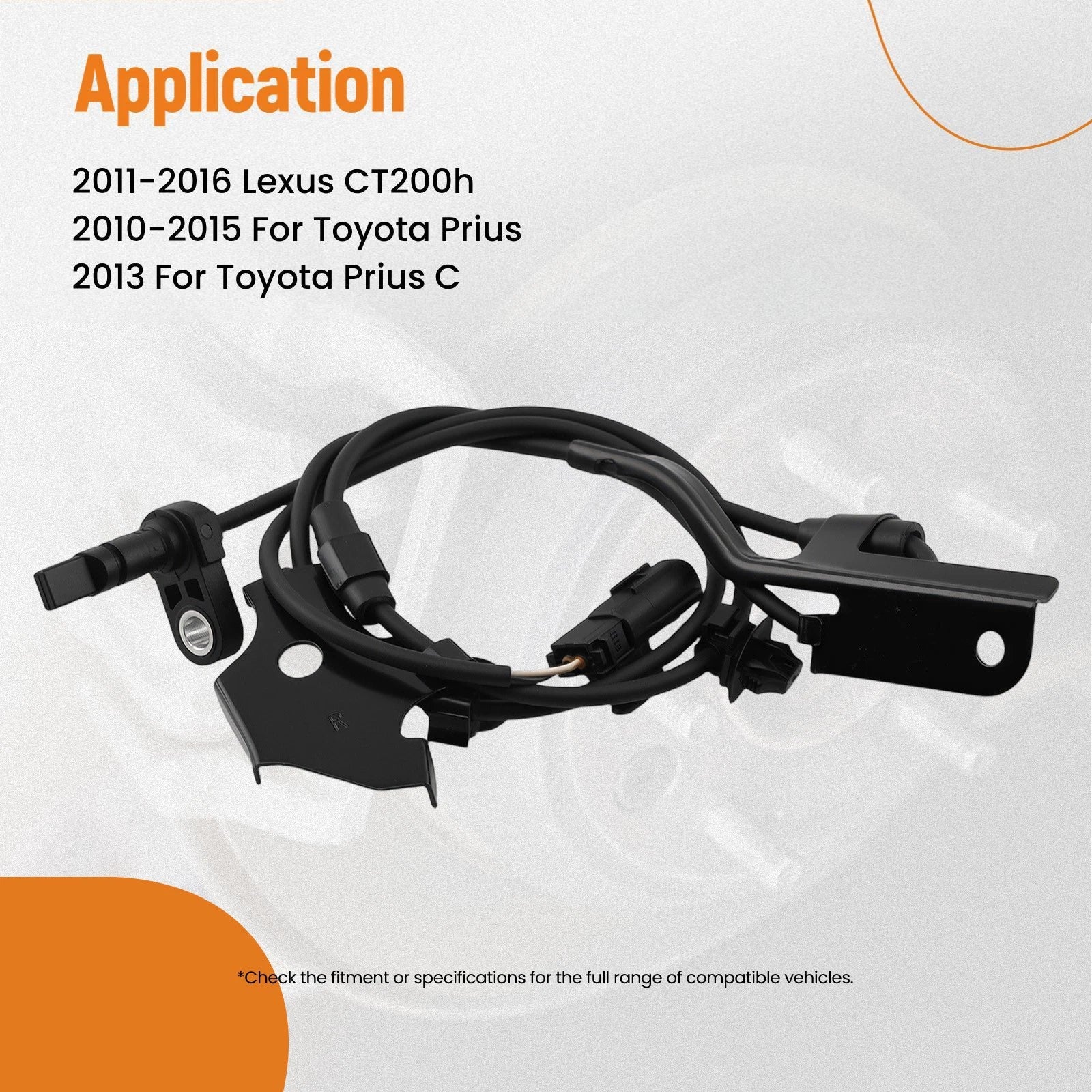 2X ABS Wheel Speed Sensor for Toyota Prius/Prius C (2010-2015)