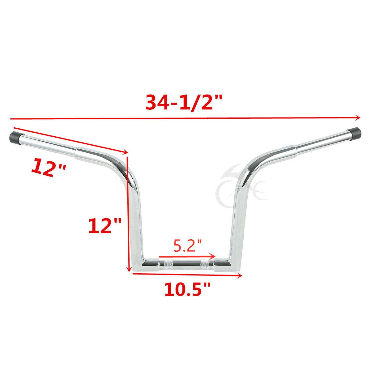 12" Rise Fat 1-1/4" Ape Hanger Handlebars for Harley Sportster XL (2004–2023)