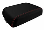Leather Console Lid Bucket Seat Cover for Ford F250 (1999–2010) Red Stitch