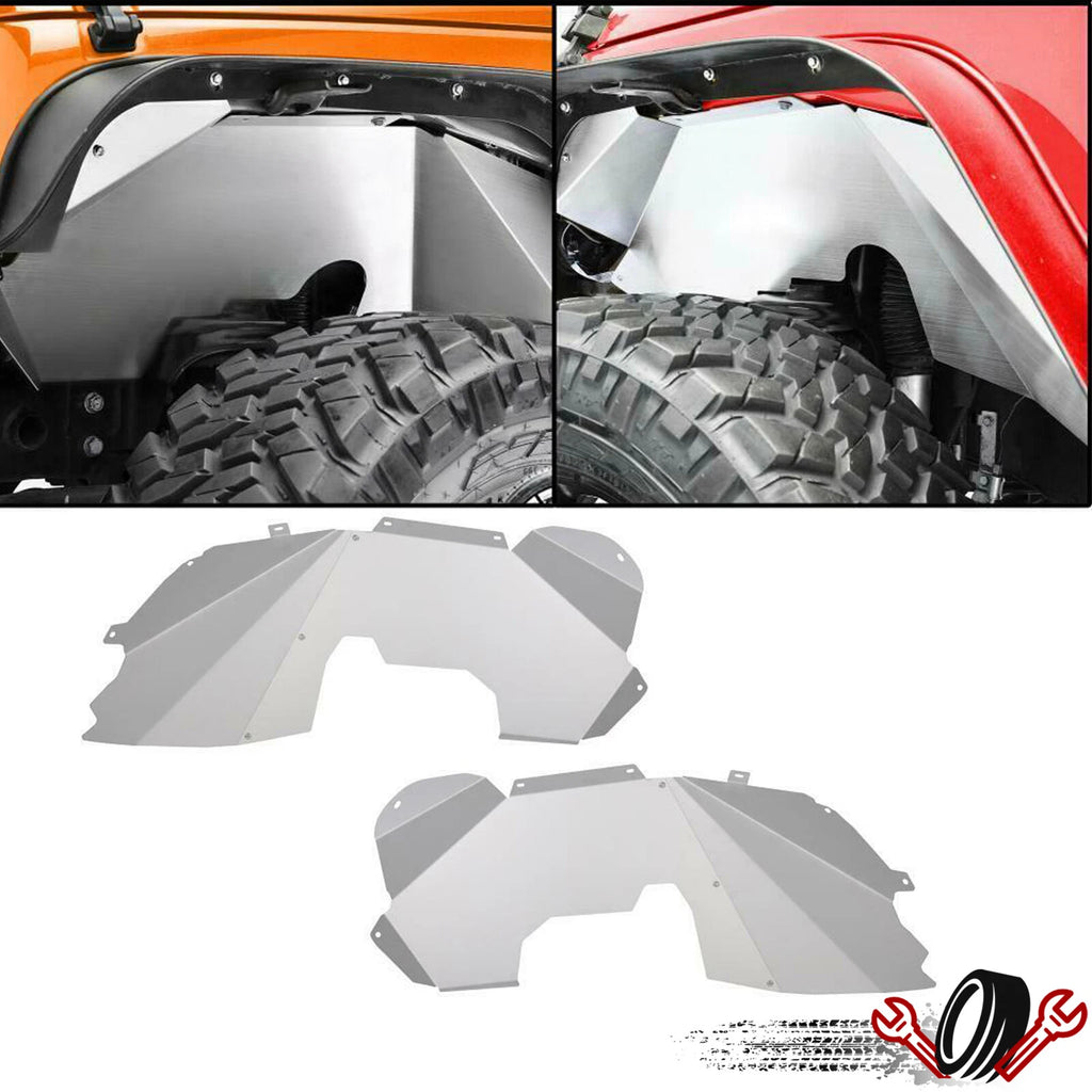 Front Solid Aluminum Inner Fender Liners Kit for Jeep Wrangler JK (2007–2018)