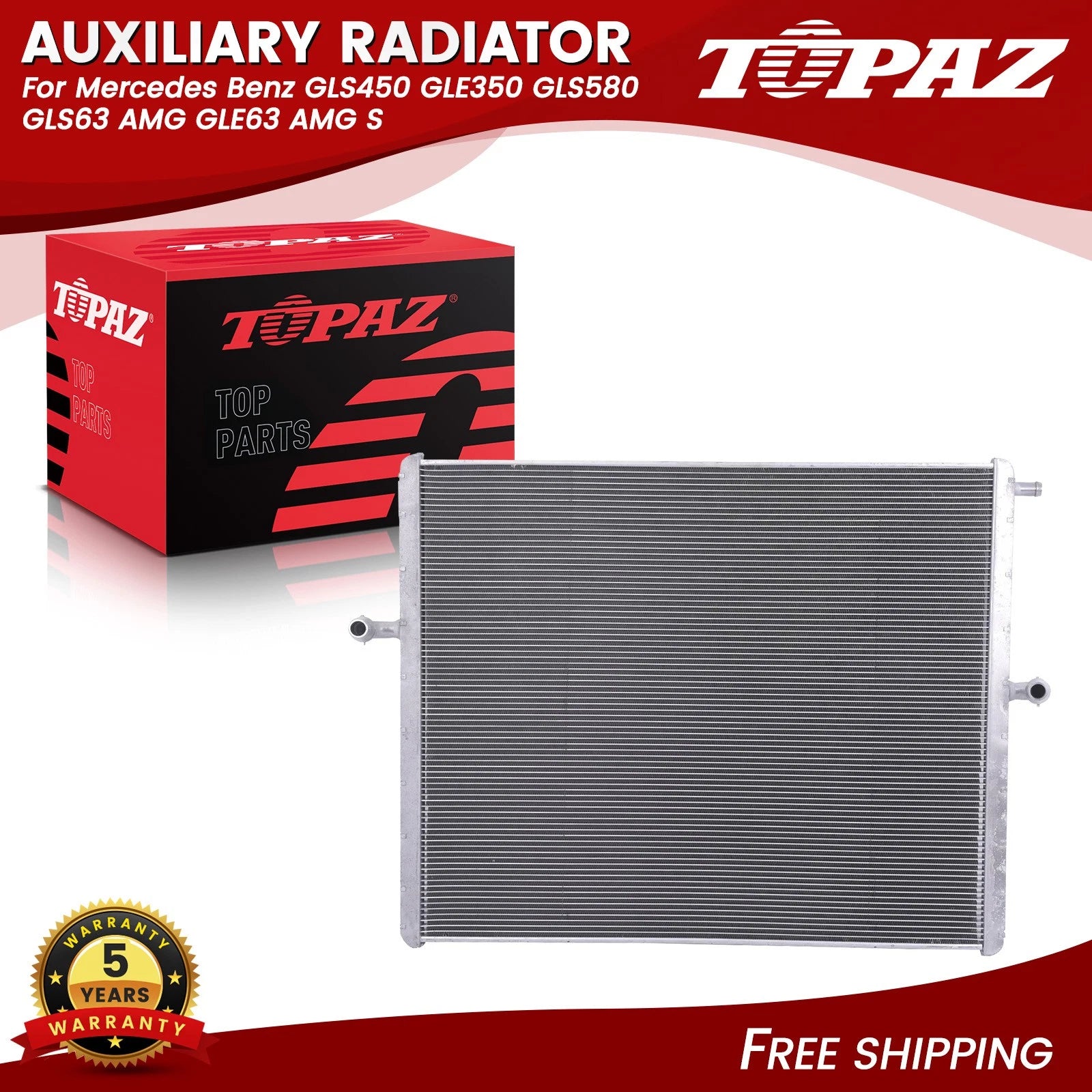 Auxiliary Radiator for Mercedes Benz G550 GLE450 GLE53 AMG GLE350 GLS580 G63 AMG (2016–2023)