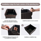 Raised Plastic Garden Bed Planter for Outdoor Vegetables and Herbs