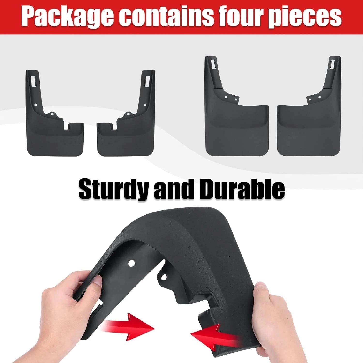 Splash Guards Mud Flaps with Hardware for Ford F-150 (2021-2024)