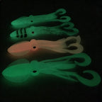 Fishing Soft Lure Twin Tail UV Glow for Saltwater Tuna Cod Sea Bass (12-18cm)