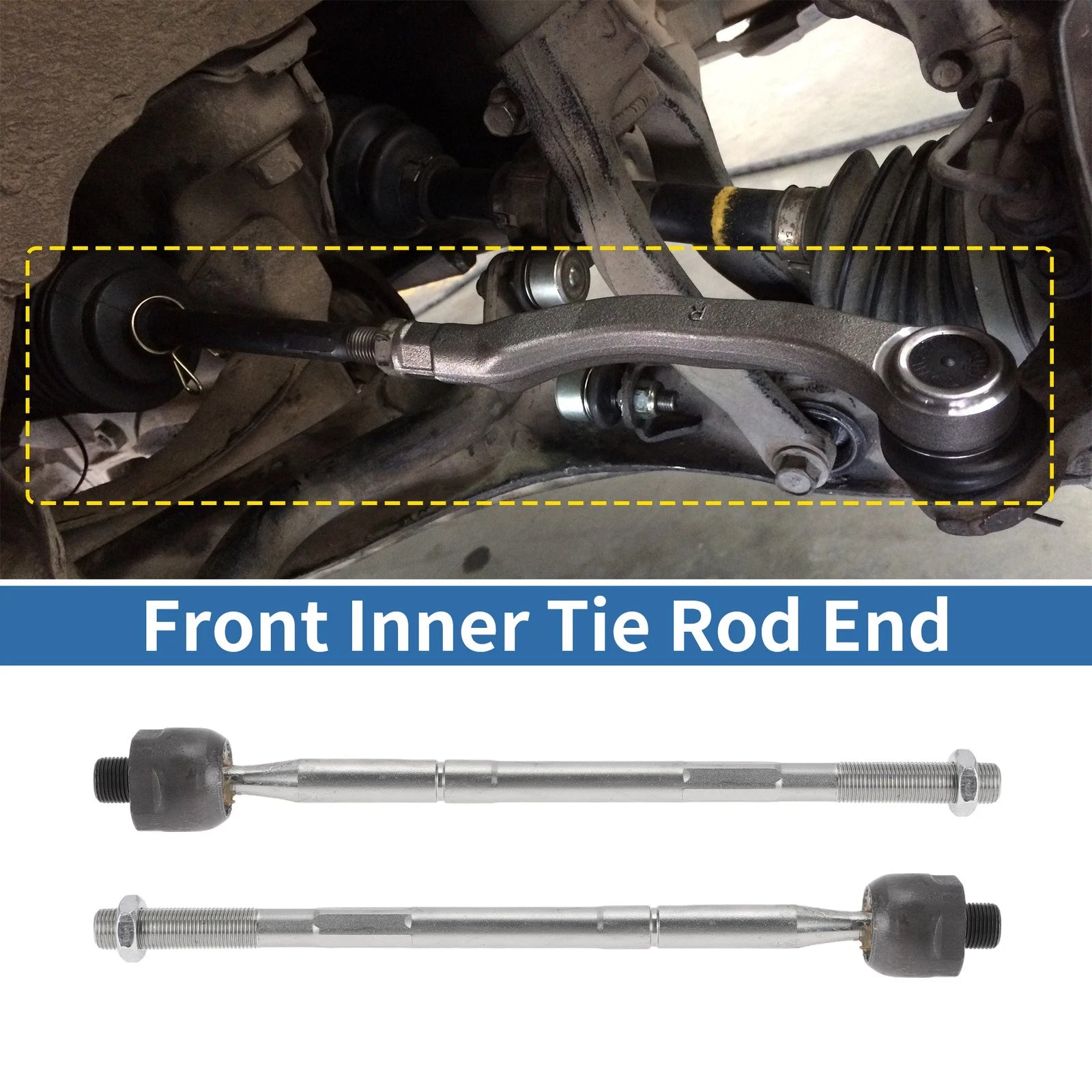 2X Front Inner Tie Rod End Links for Dodge Charger, Chrysler 300 (2015–2022)