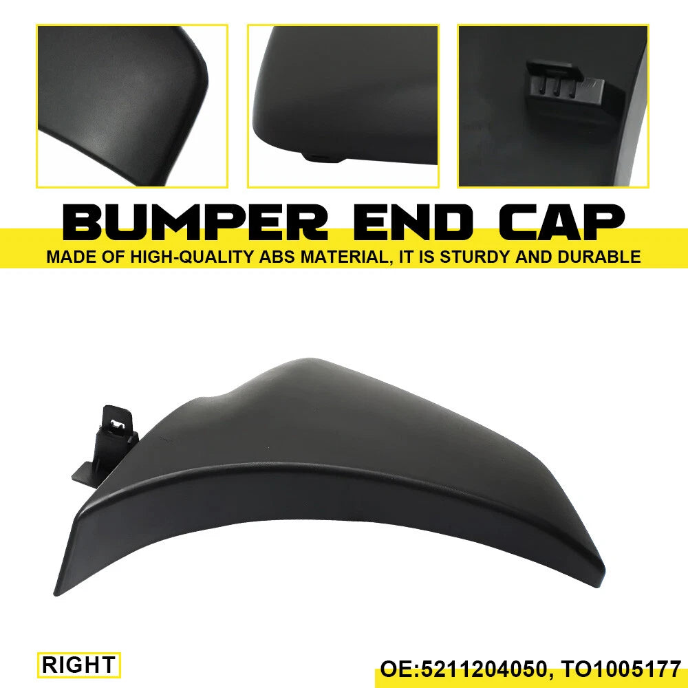 Bumper End for Toyota Tacoma (2012–2015) Front Right Textured Plastic