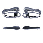 4pcs Rear LH+RH Primed Black Door Handle and Carrier for BMW X5 (2000–2007)