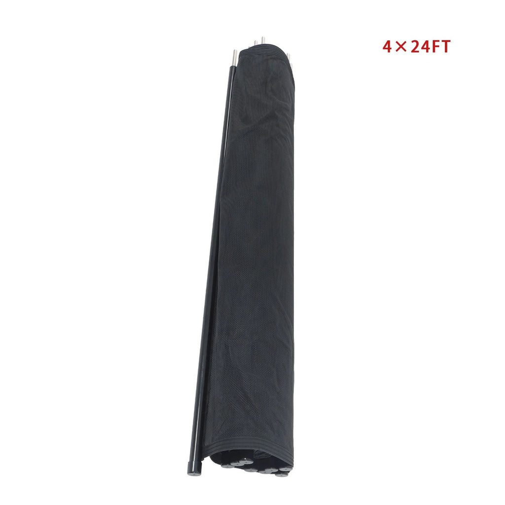 4X 24 FT Removable Black Swimming Pool Fence for Inground Pools