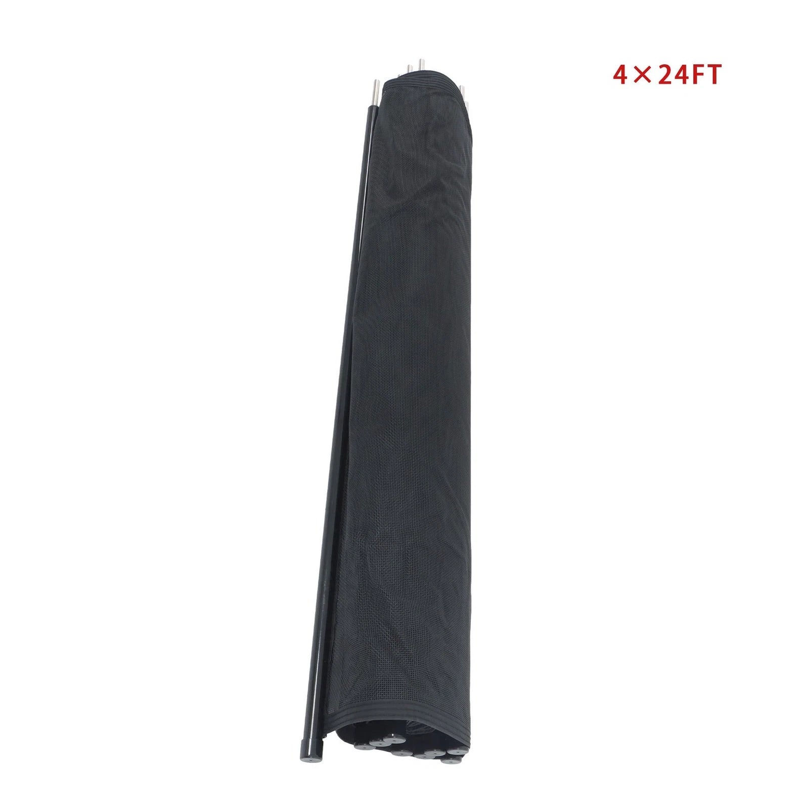 4X 24 FT Removable Black Swimming Pool Fence for Inground Pools