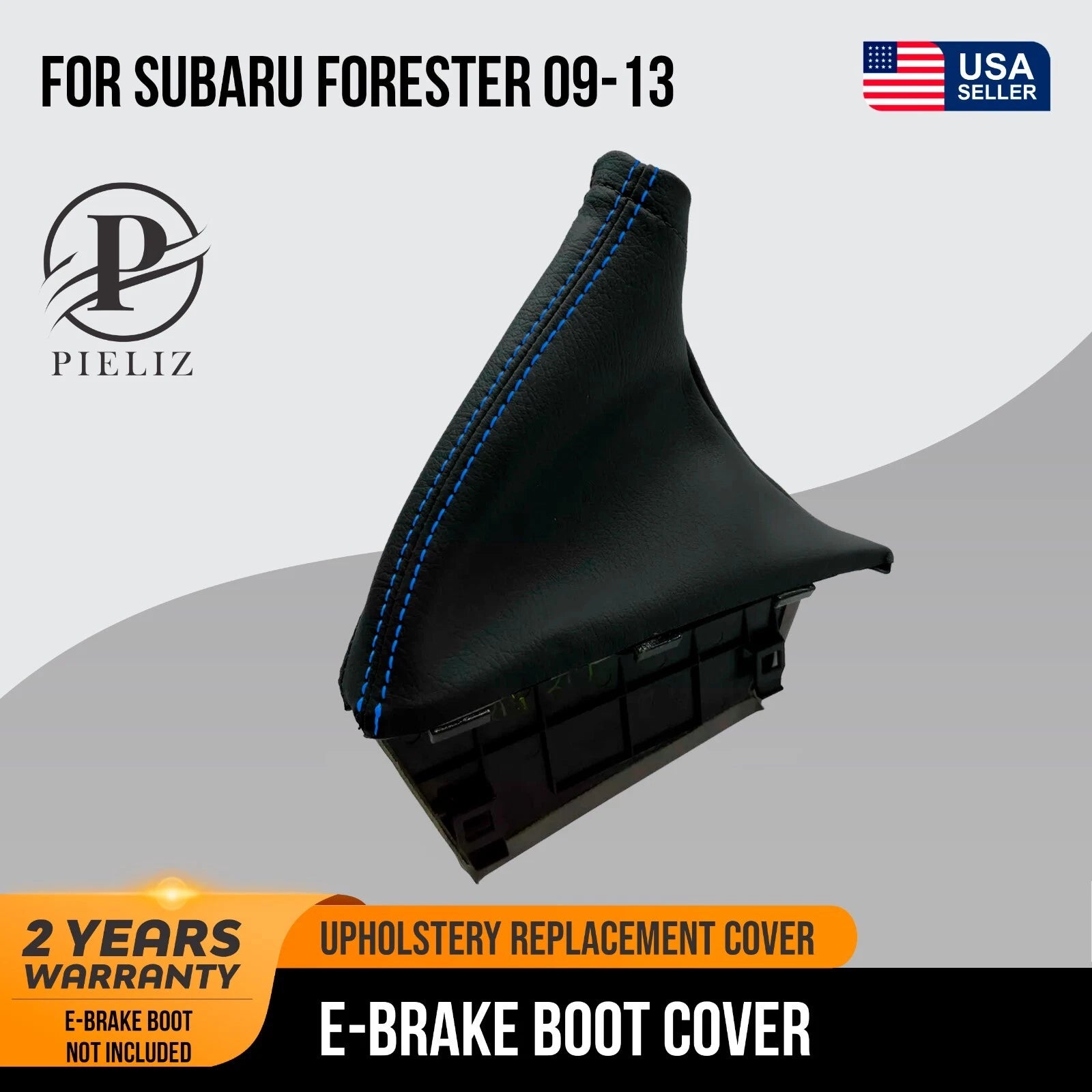 E Brake Boot Cover for Subaru Forester (2009–2013) Blue Stitch PVC Leather