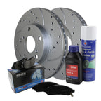 Front Brake Kit 275mm Drilled Rotors & Akebono Ceramic Pads for ES300, Camry, Solara (1992–2006)