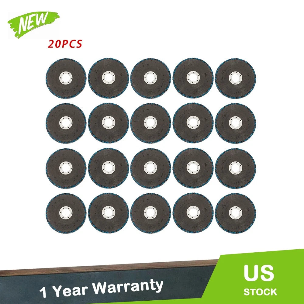 20PCS 60 Grit T29 Zirconia Flap Disc Sanding 4-1/2" × 7/8"