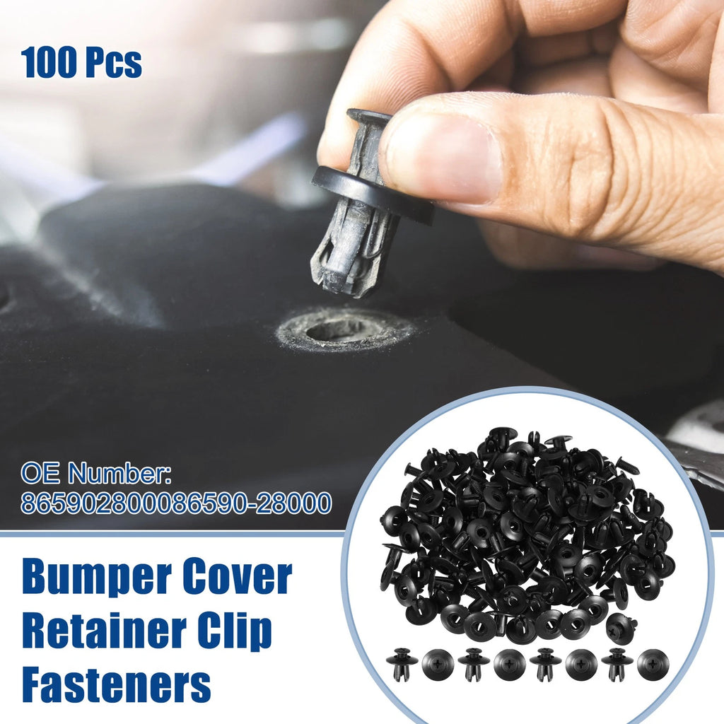 100pcs Bumper Cover Retainer Clip Fasteners for Hyundai Sonata (2011–2019) No. 8659028000