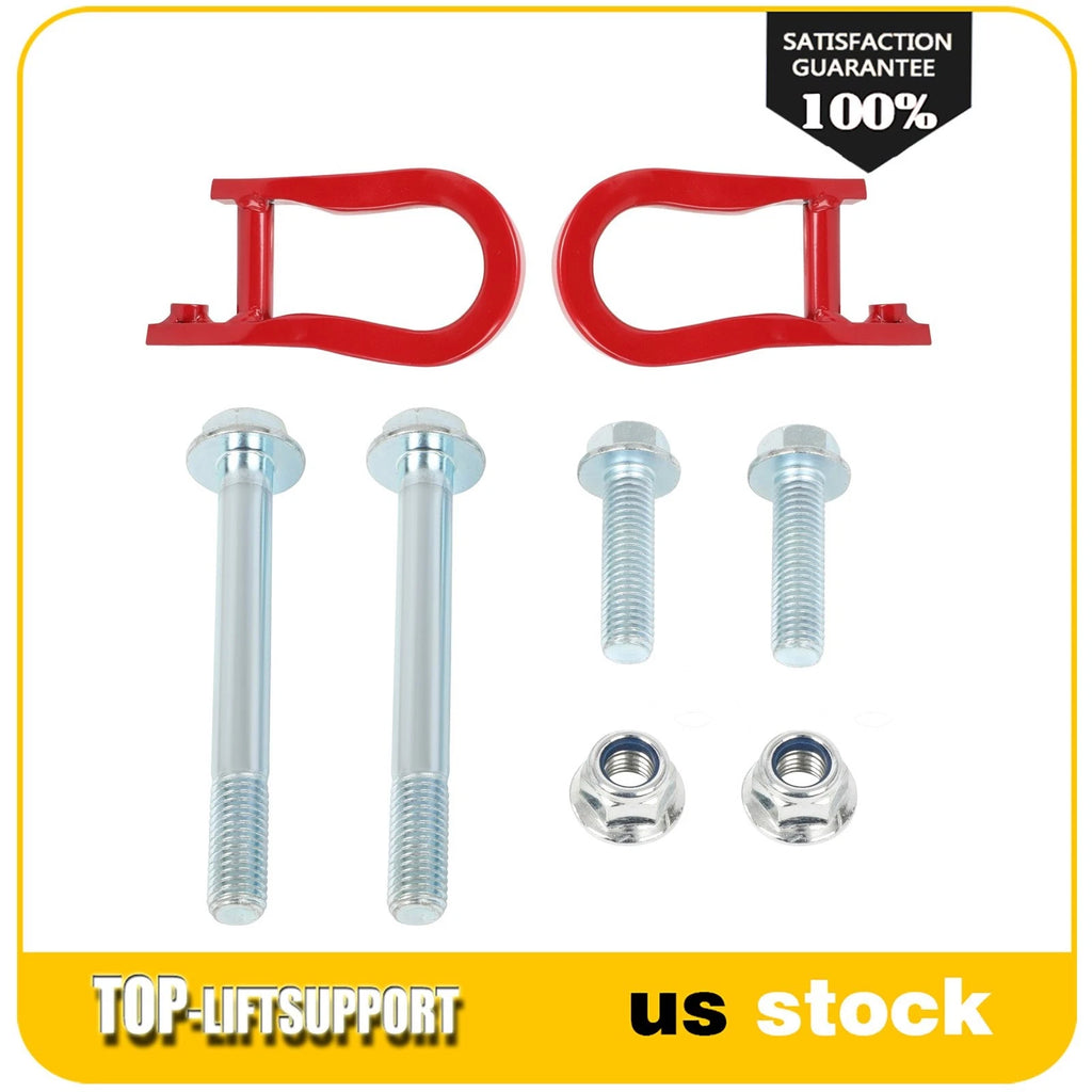 2X Front Red Tow Hooks for GMC Sierra, Chevy Silverado 1500 (2007–2018)