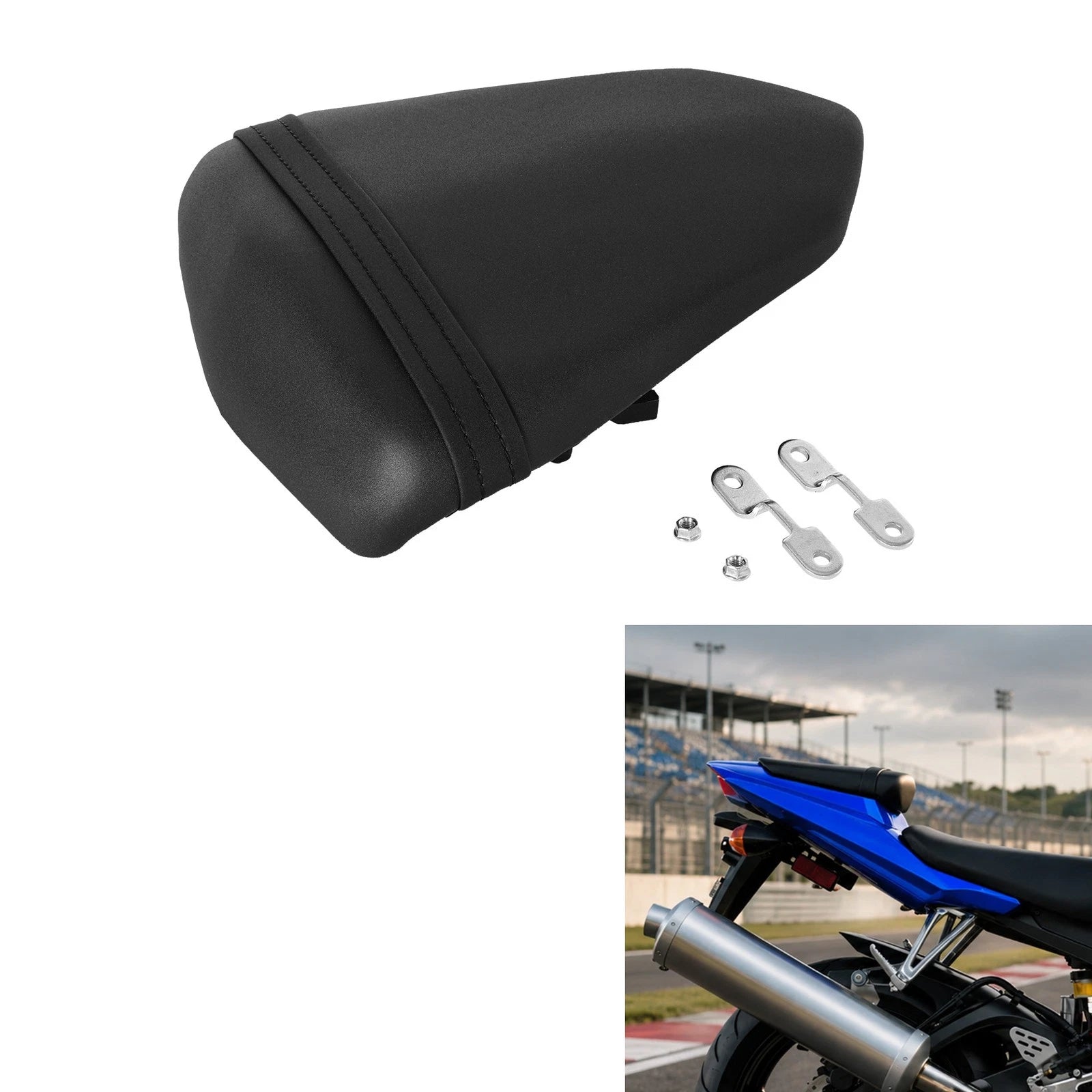 Rear Pillion Passenger Seat for Yamaha YZF R6 (2006–2007) Black
