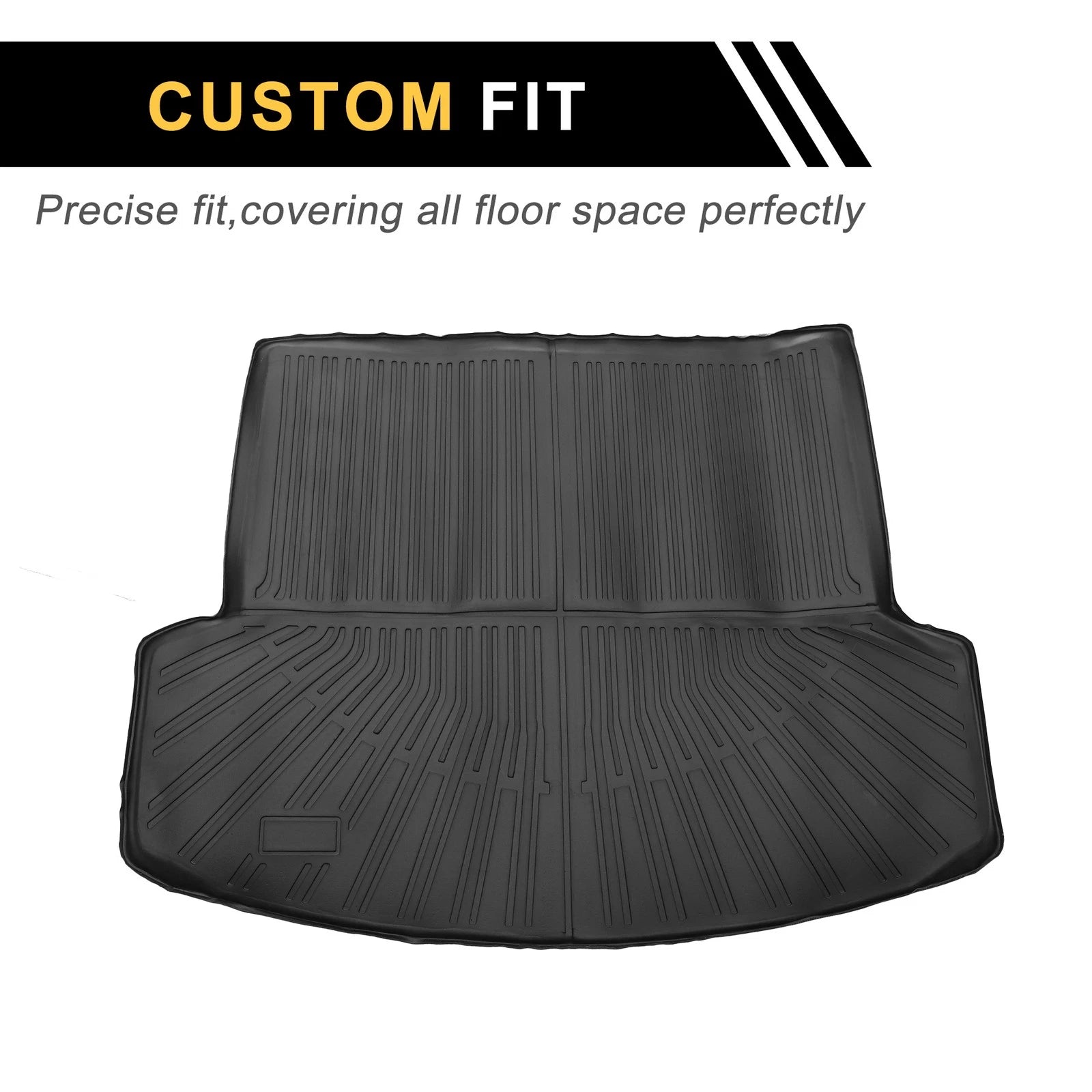 Cargo Liner Rear Trunk Mat for Hyundai Santa Fe (2021–2023) Stripe Pattern