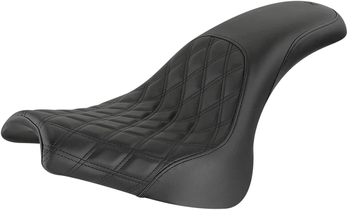 SADDLEMEN Profiler Seat for Harley FXFB/S (2018–2023) - Black Lattice/Smooth
