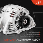 Alternator for Kia Sedona (2002–2005) V6 3.5L 120Amp 6-Groove Pulley