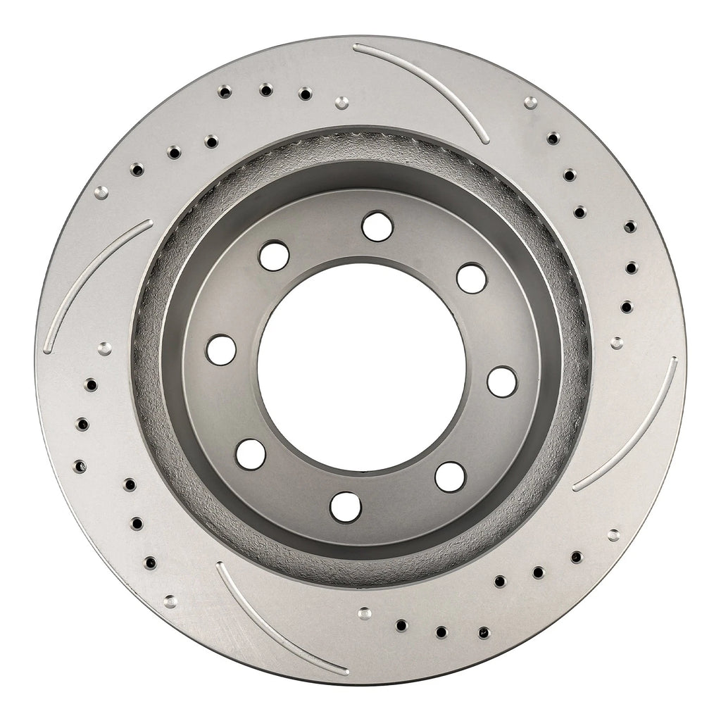Front Drilled Slotted Disc Brake Rotors for 2000–2002 Dodge Ram 2500/3500 (2PC)